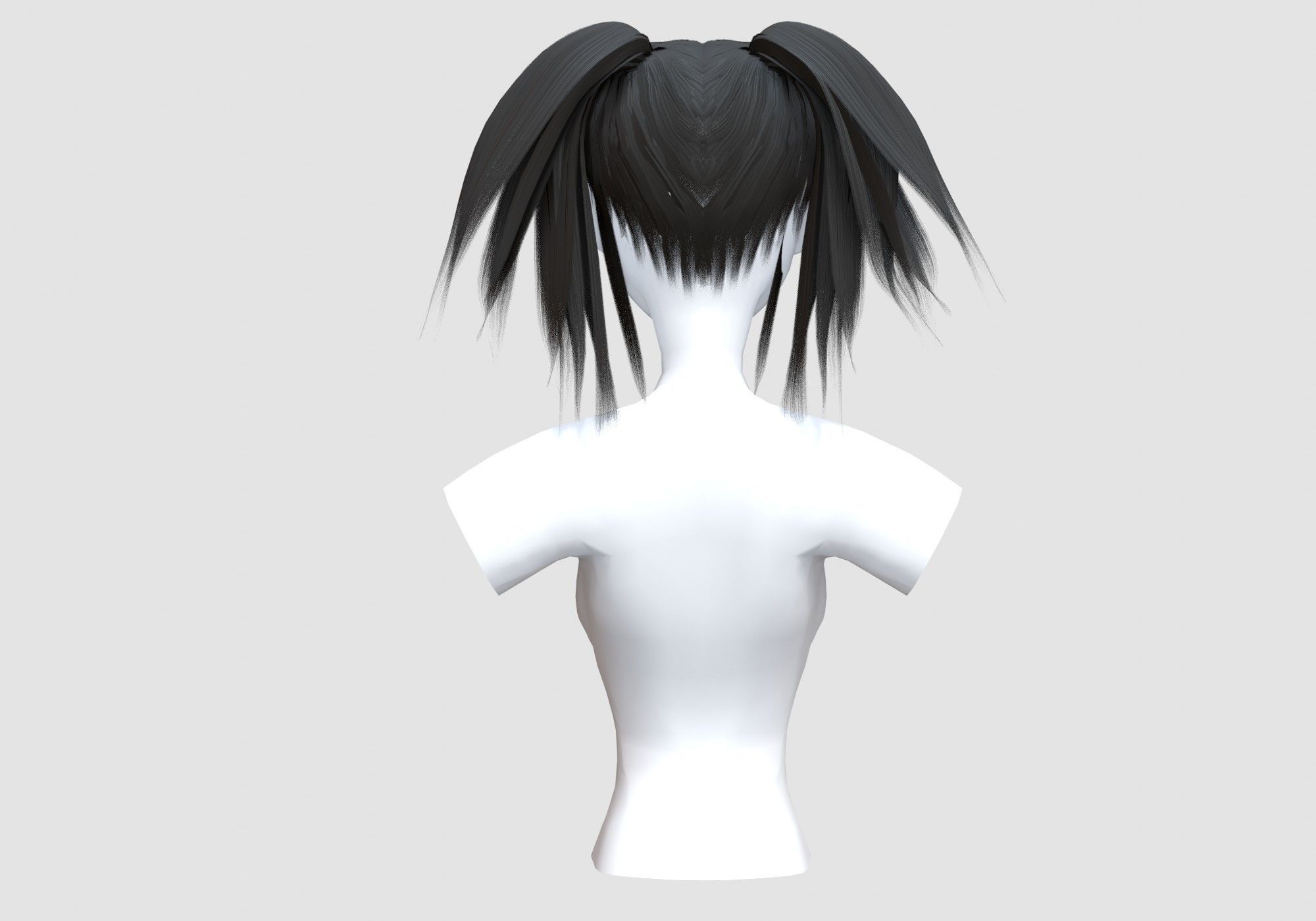 Black Female Hairstyle 3D model_4