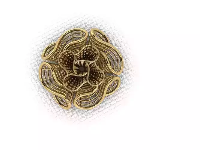 pendant50 gold flower brooch