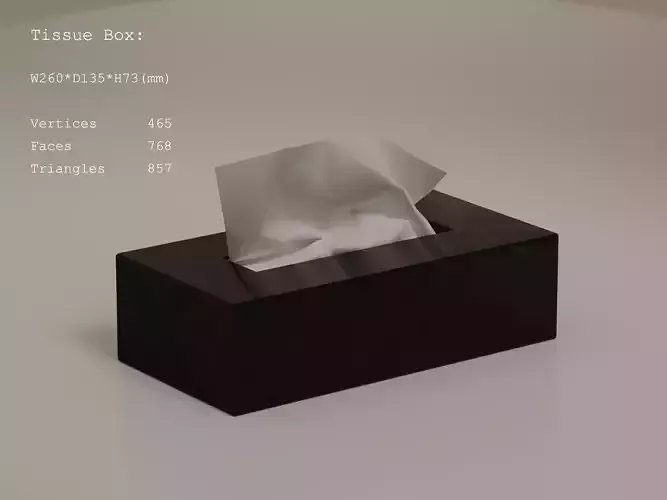 Tissue Box Free low-poly 3D model