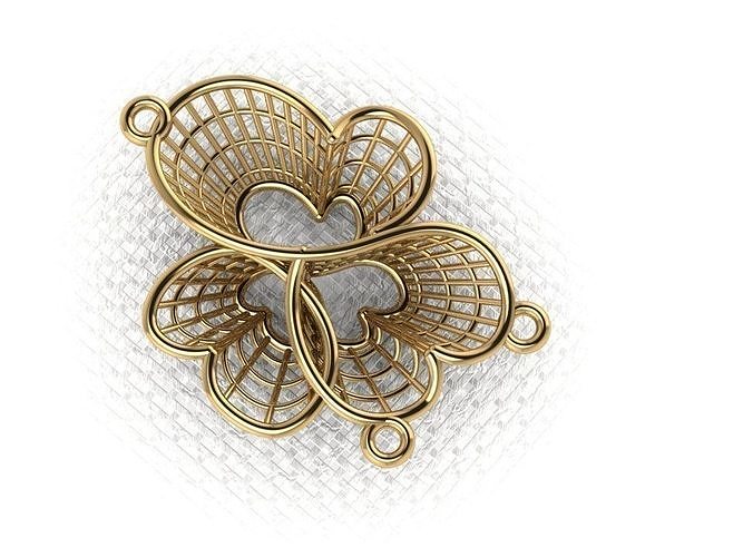 pendant49 shamrock charm 3D print model