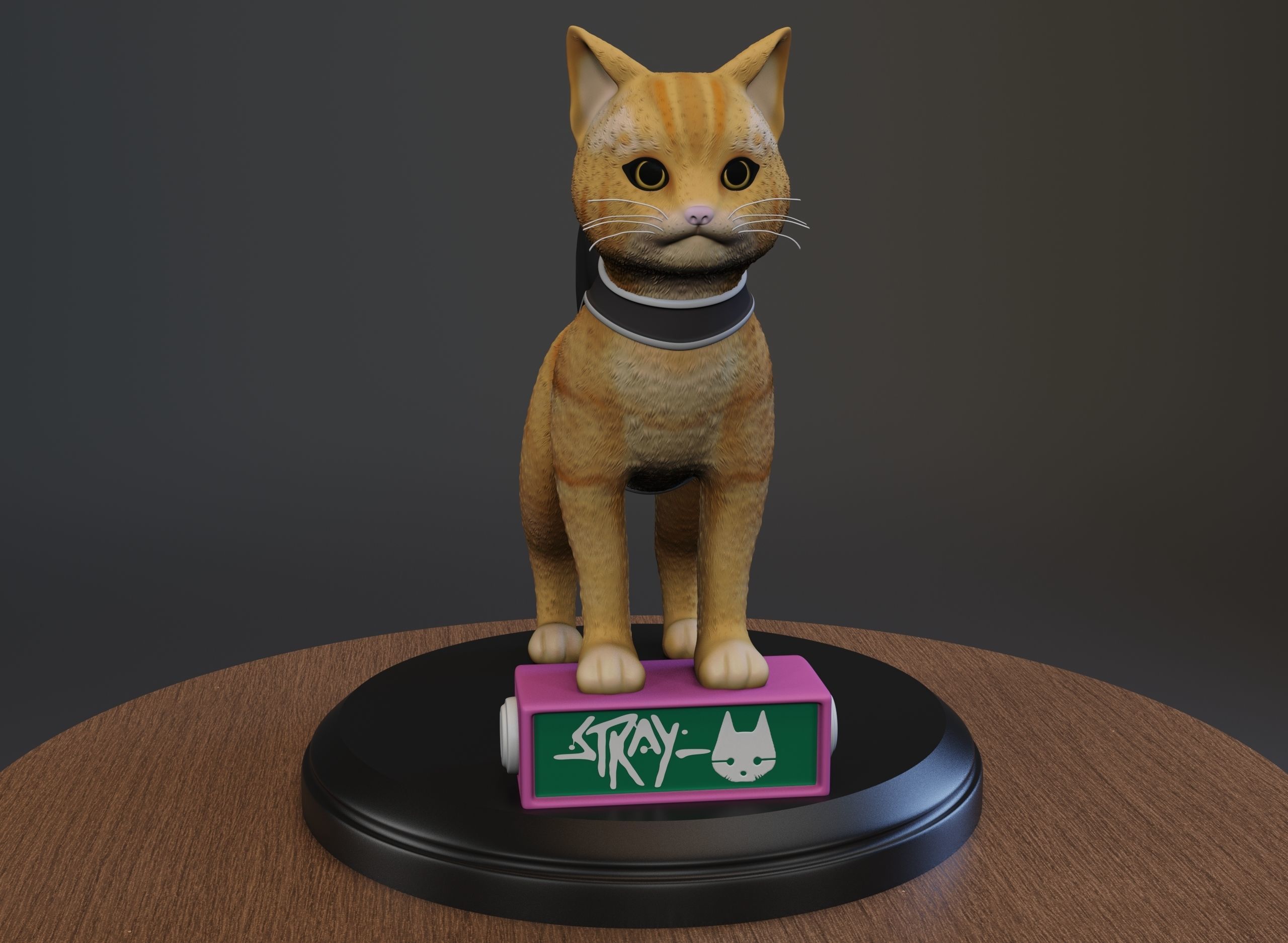 Stray cat - game 3d model ready to print 3D print model_3