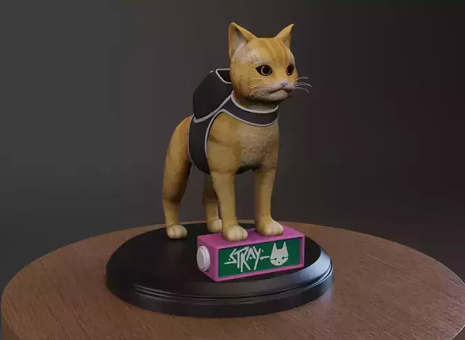 Stray cat - game 3d model ready to print