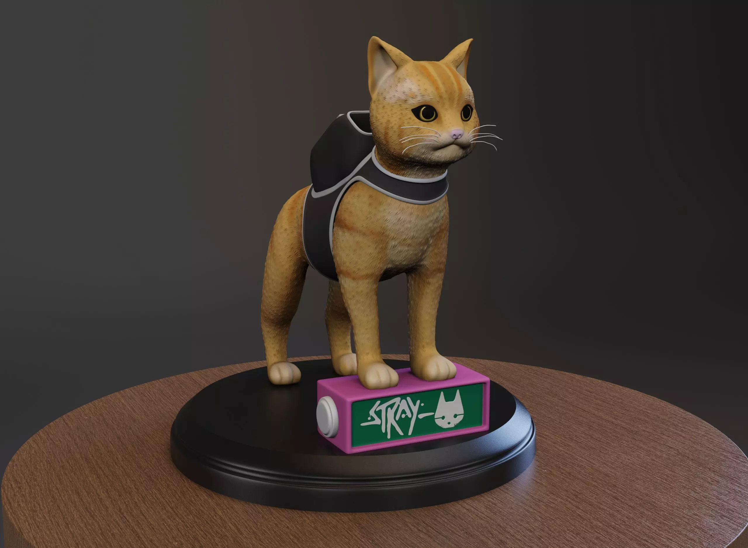 Stray cat - game 3d model ready to print 3D print model_0