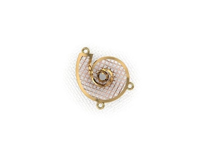 pendant47 gold plated shell 3D print model