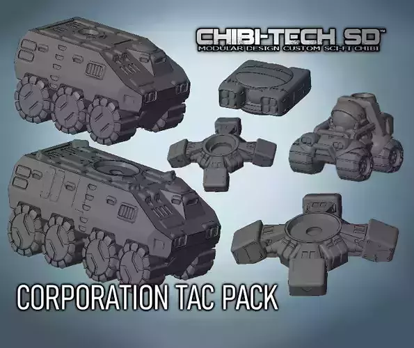 CHIBI-TECH SD - CORPORATE TAC PACK BUNDLE 3D Model Collection
