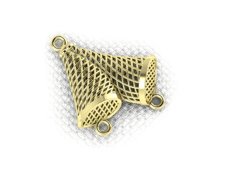 pendant60 gold plated bell charms 3D print model_18
