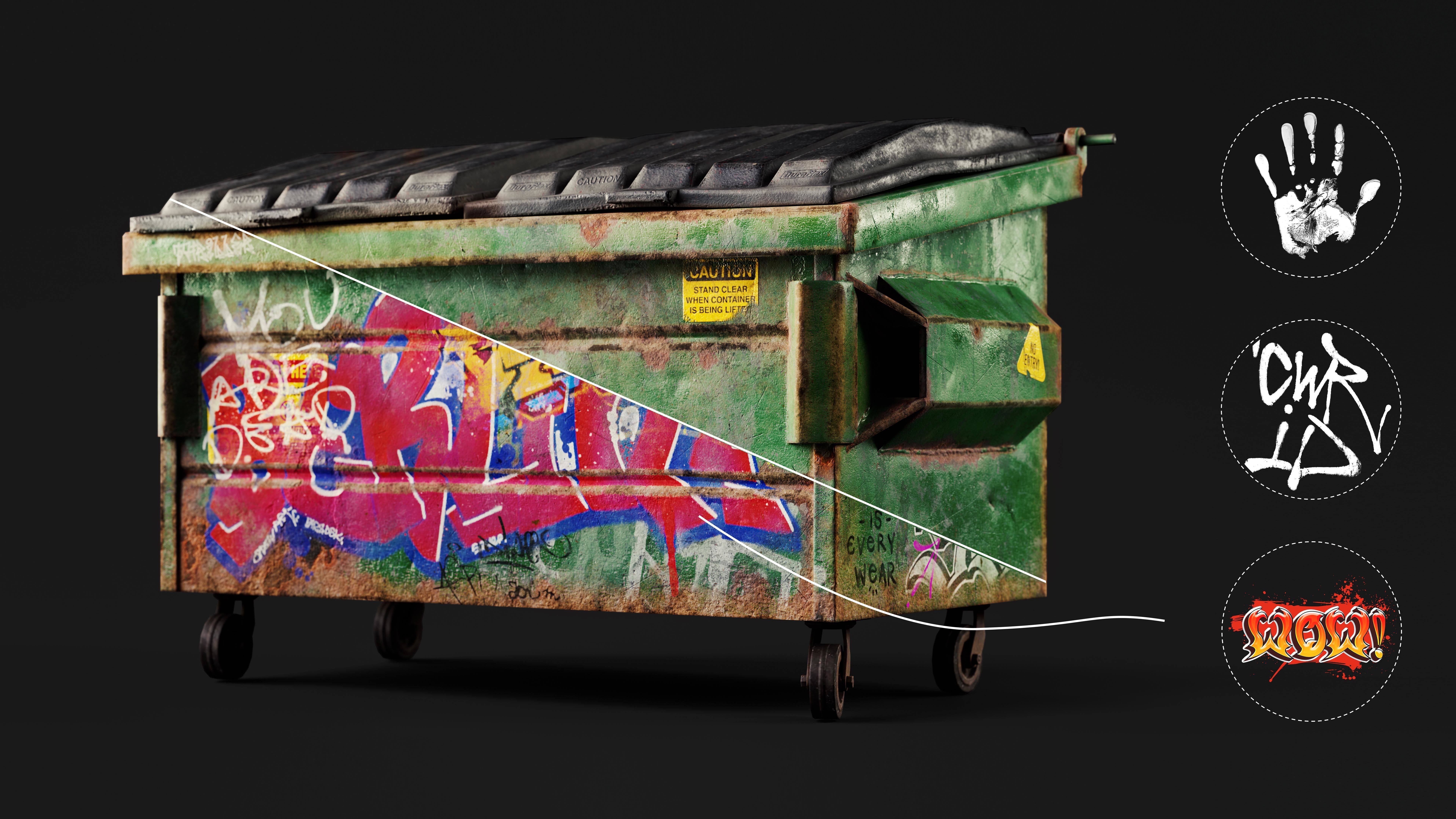 600 Graffiti Decal for 3d 2d Software Texture_4
