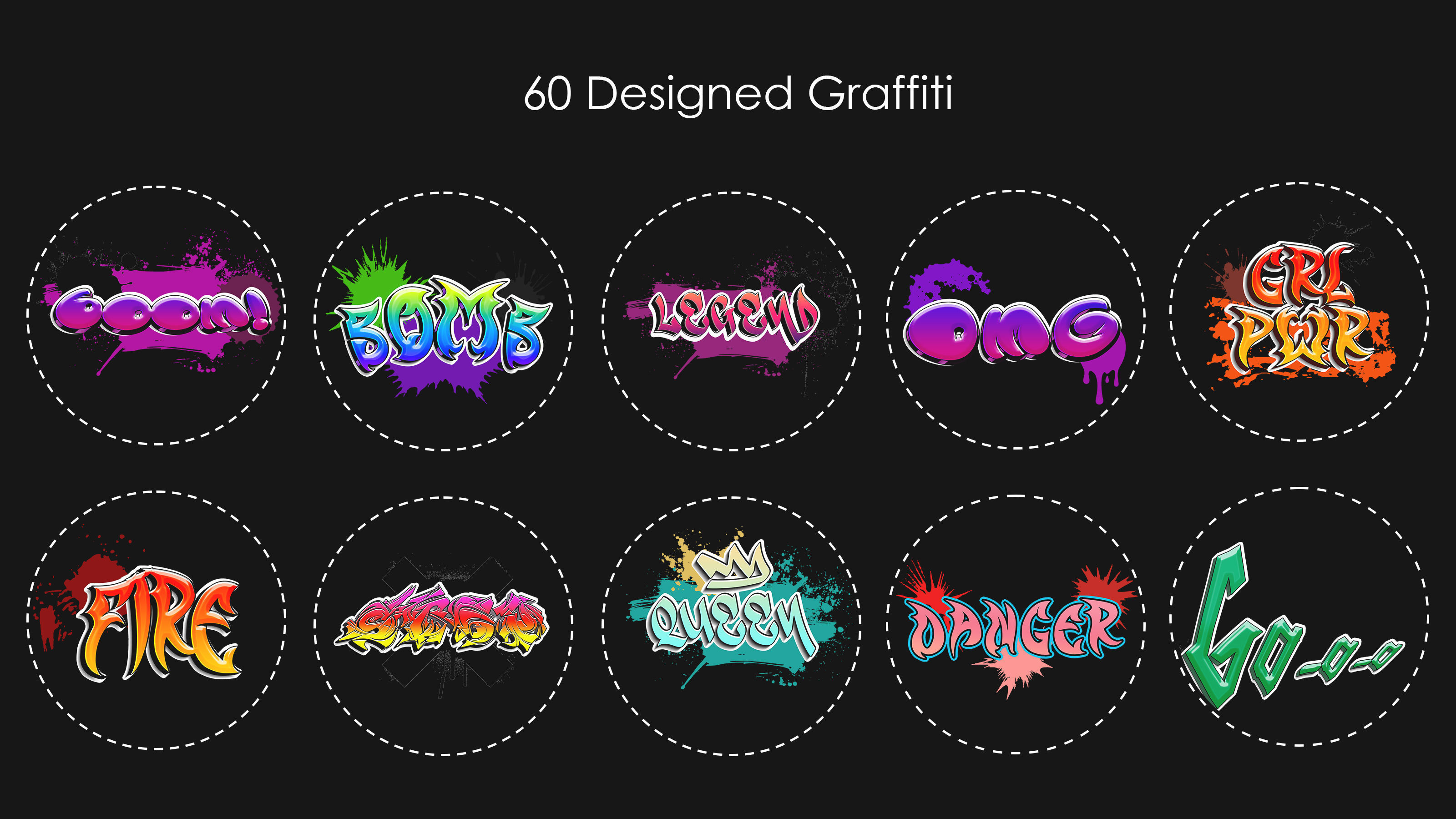600 Graffiti Decal for 3d 2d Software Texture_7