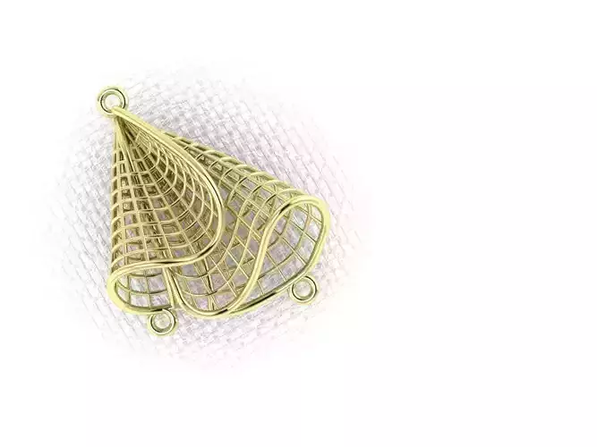 pendant59 gold mesh pendant