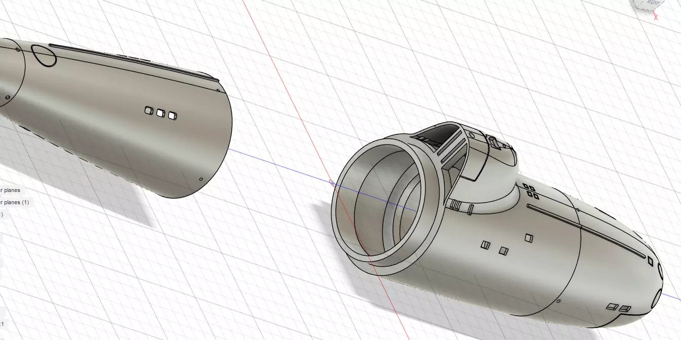 RC 1 96 scale Alfa Submarine  3D print model_4