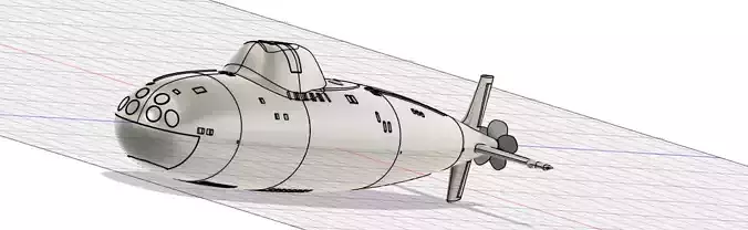 RC 1 96 scale Alfa Submarine 