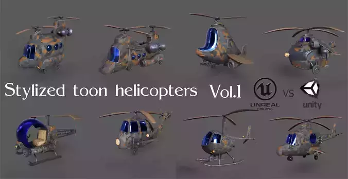 STYLIZED TOON HELICOPTERS  VOL1
