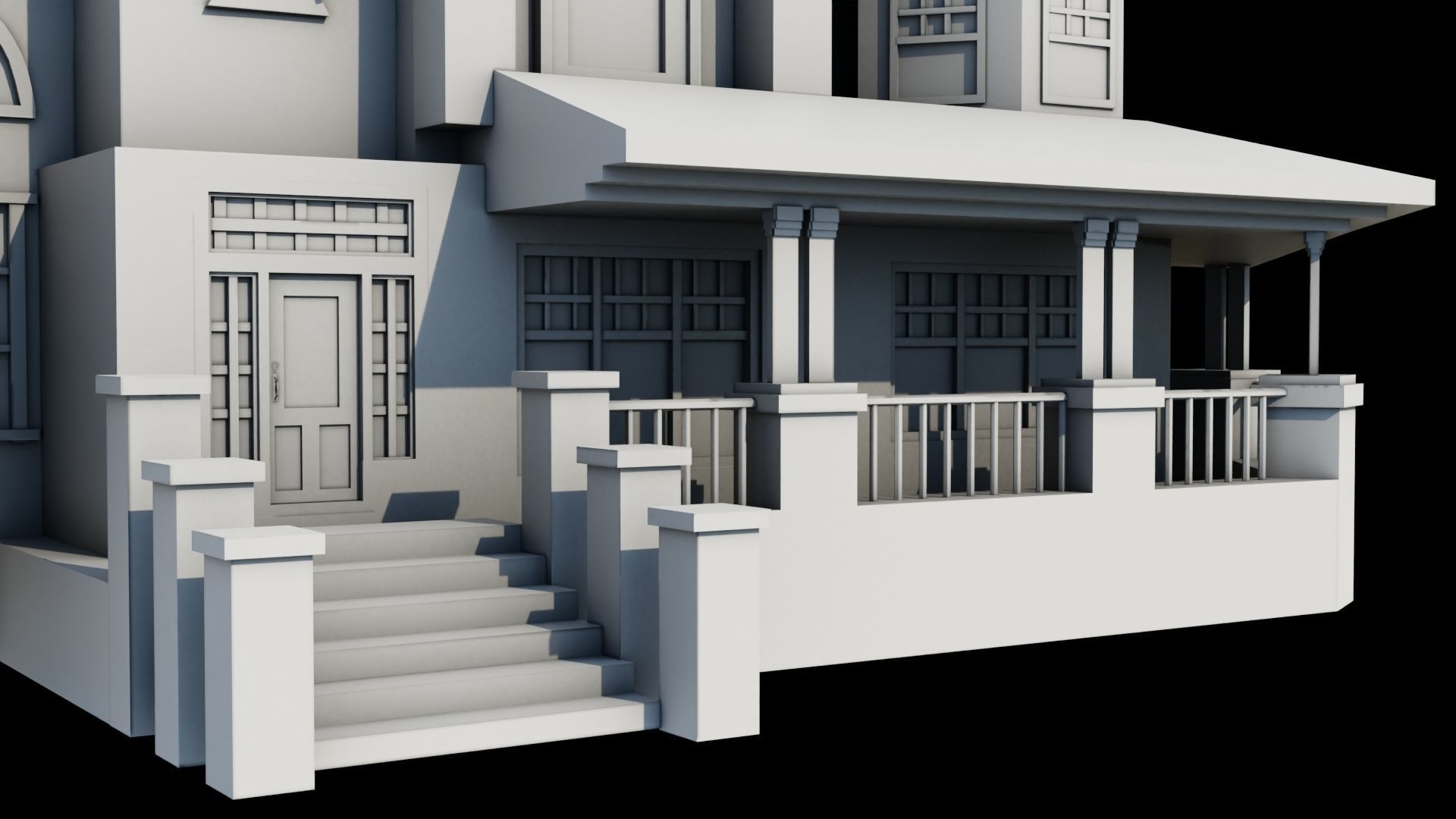 House08 Game Ready All PBR Unity UE V-Ray Textures Included Low-poly 3D model_31