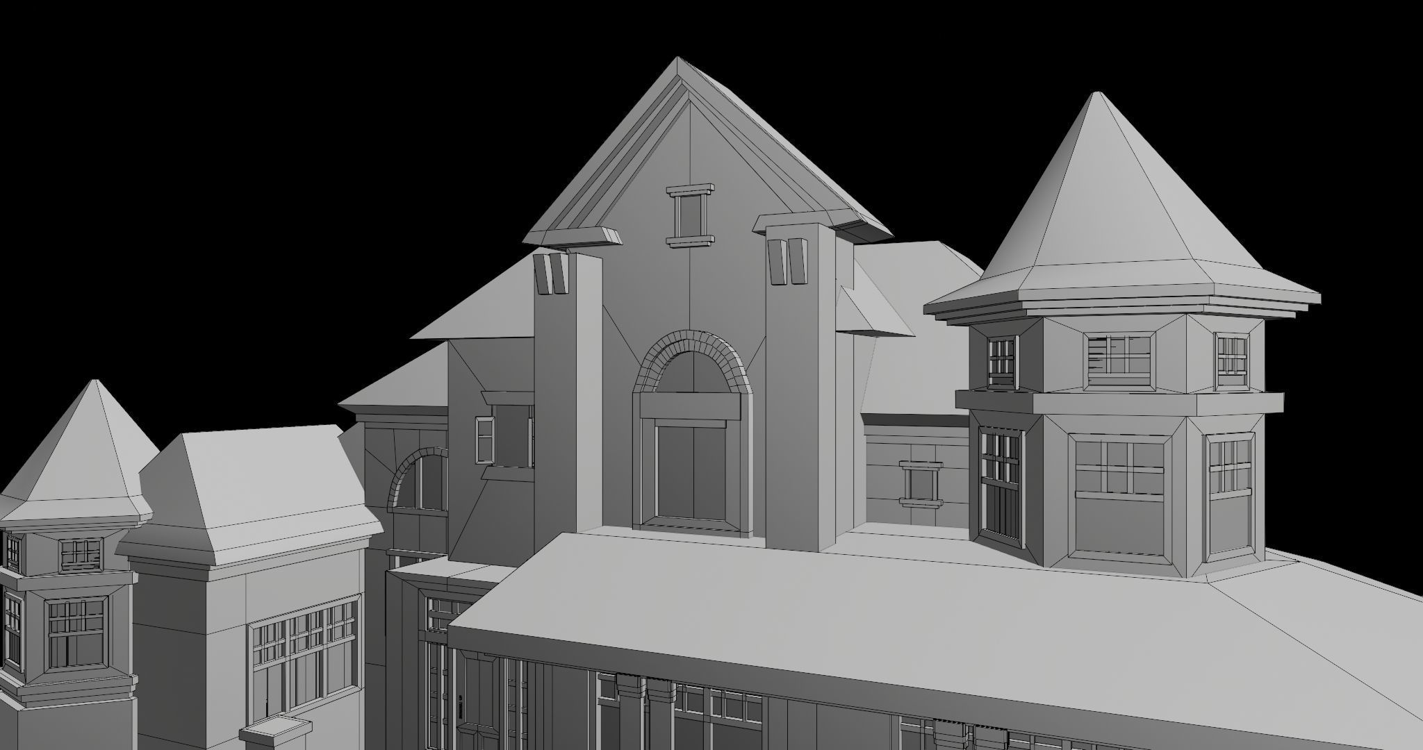 House08 Game Ready All PBR Unity UE V-Ray Textures Included Low-poly 3D model_25