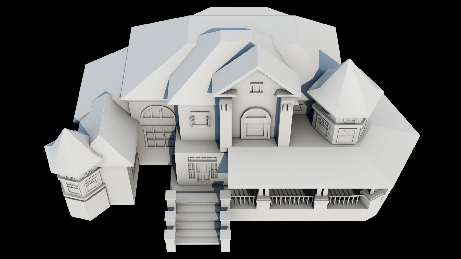 House08 Game Ready All PBR Unity UE V-Ray Textures Included Low-poly 3D model_33