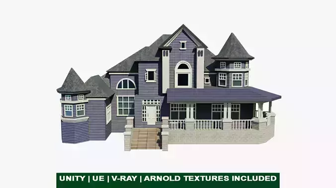  House08 Game Ready All PBR Unity UE V-Ray Textures Included