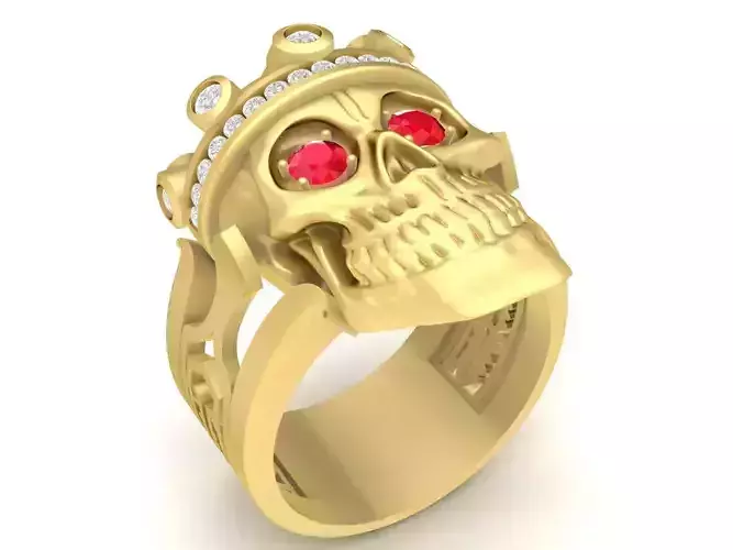 diamond king skull ring 