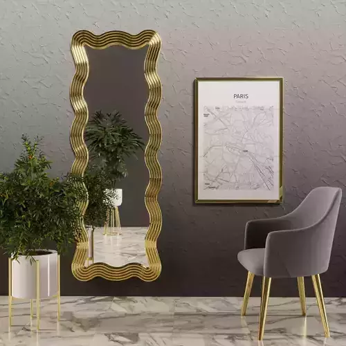 Wavy design Mirror 3D model