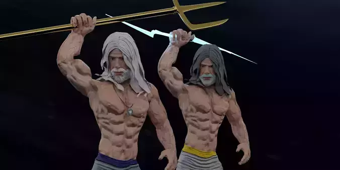 Zeus and Poseidon 3D model