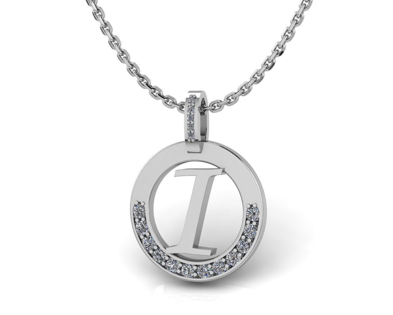 I Letter Pendant 3D print model_2