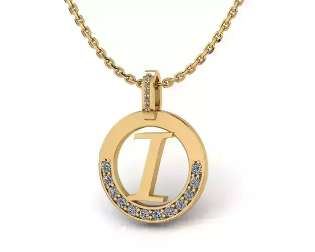 I Letter Pendant 3D print model