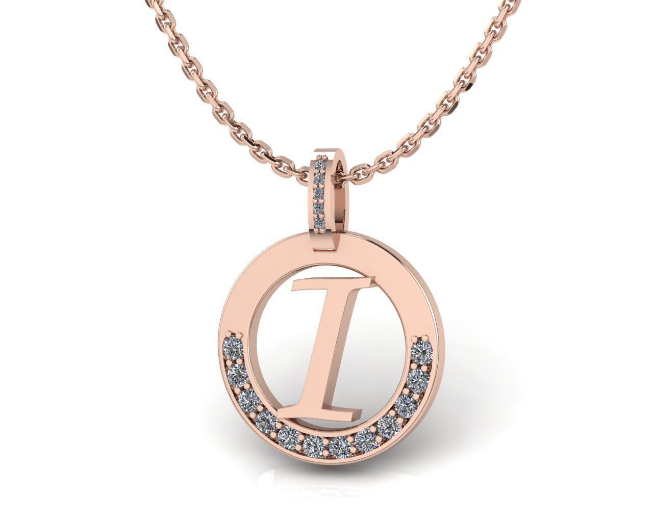 I Letter Pendant 3D print model_1