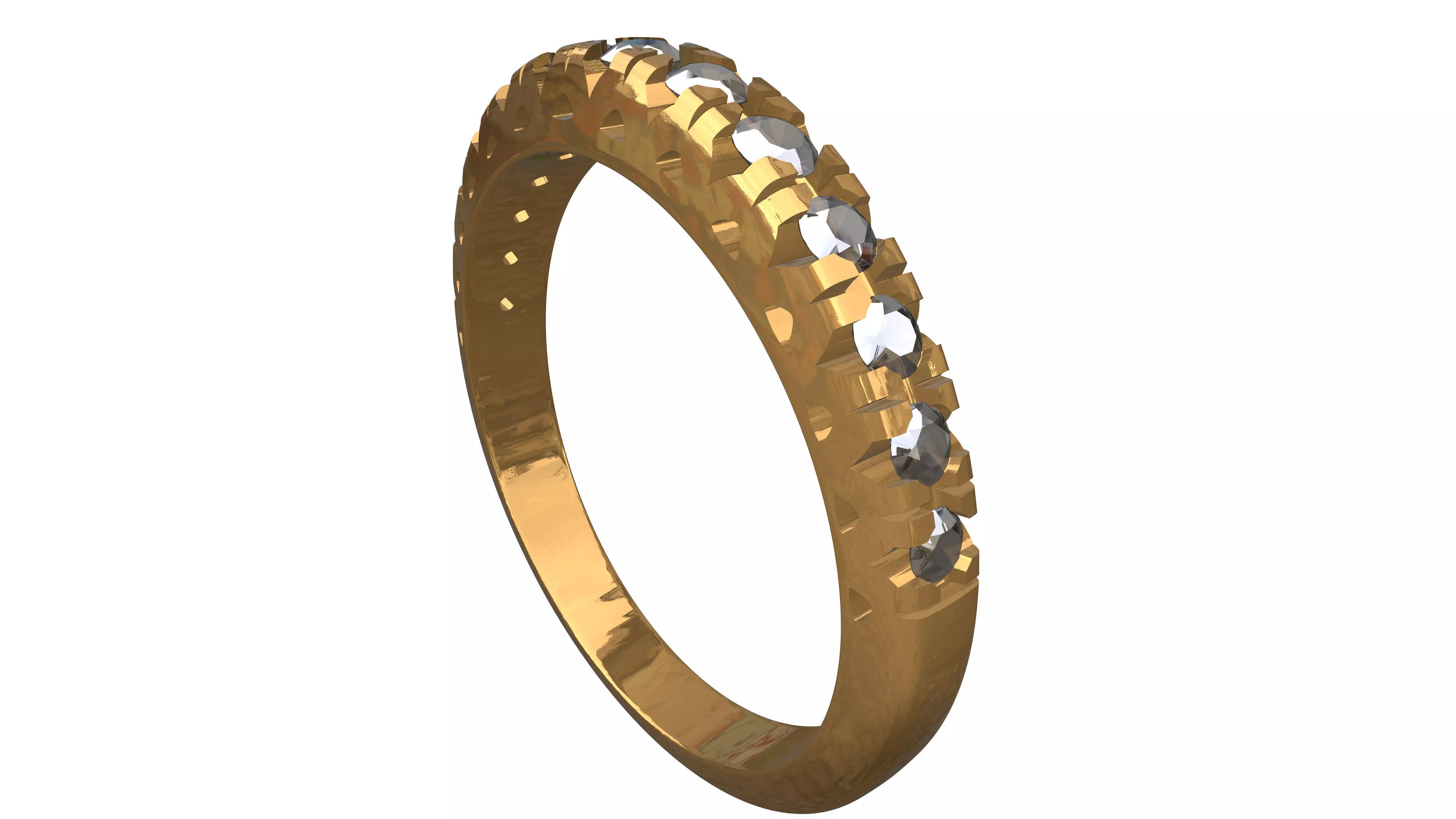Diamond Ali Ring 3D Model VR Low-poly 3D model