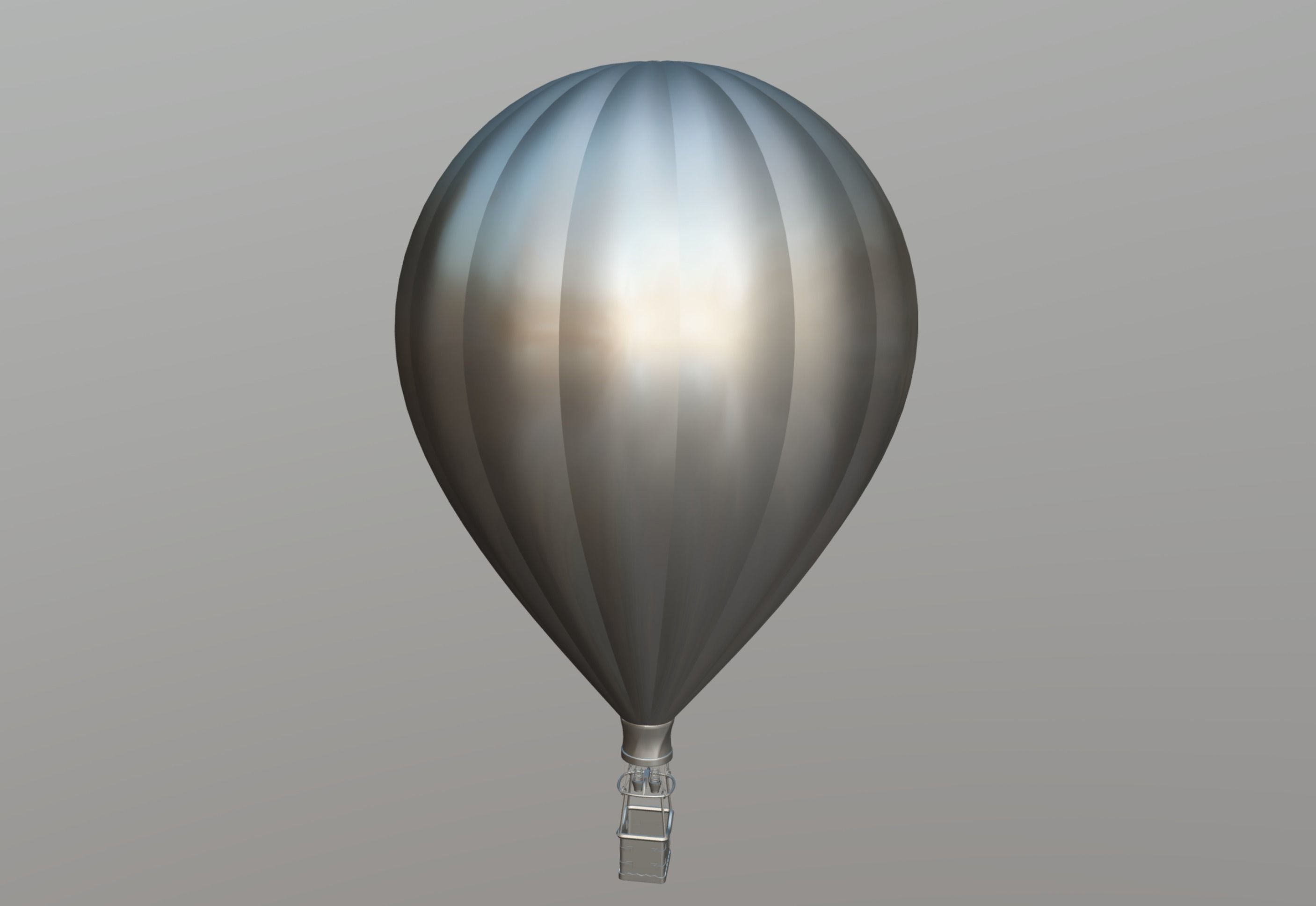Hot Air Balloon Low-poly 3D model_6