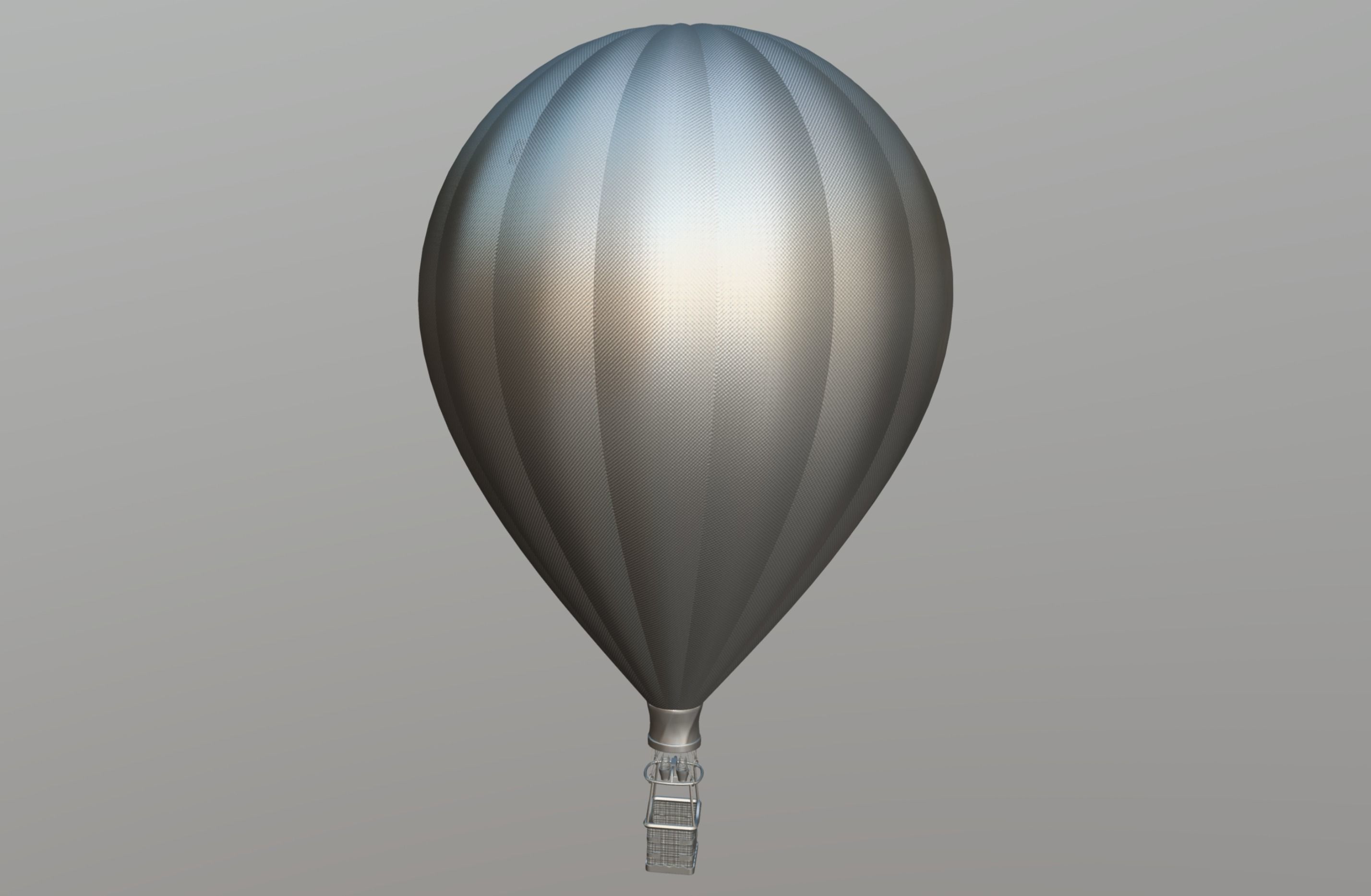 Hot Air Balloon Low-poly 3D model_5
