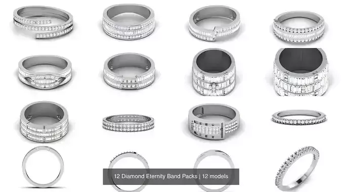 12 Diamond Eternity Band Packs