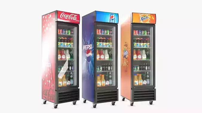 Display Fridge01 Low-poly 3D model