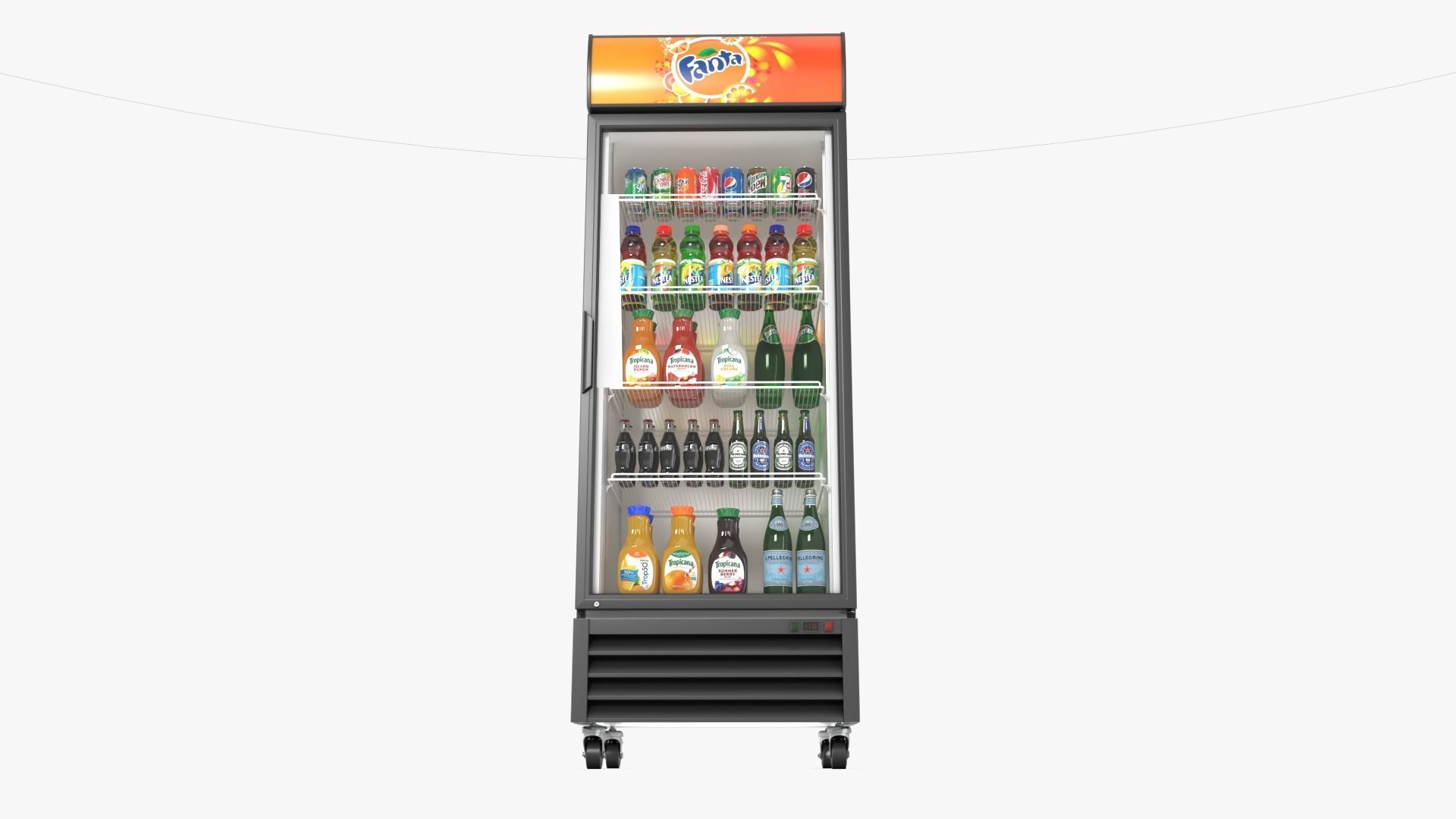 Display Fridge02 Low-poly 3D model_8