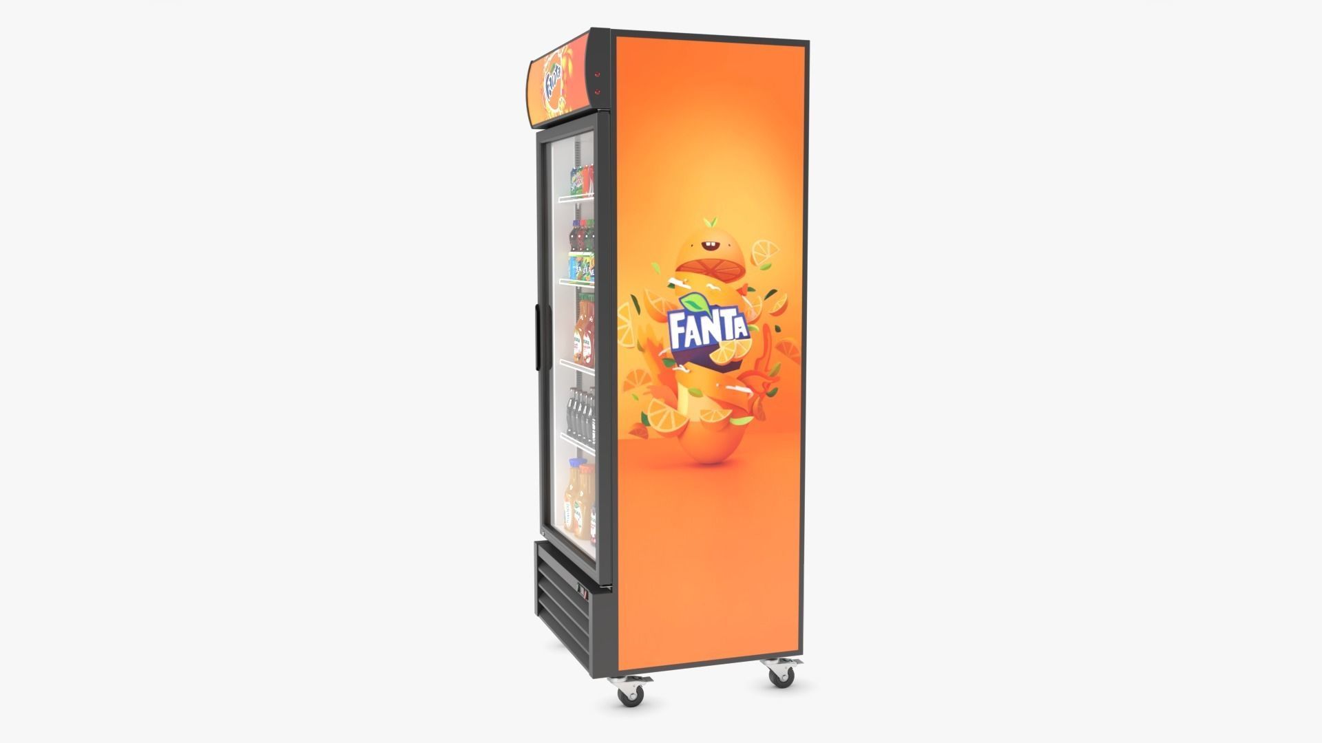 Display Fridge02 Low-poly 3D model_3