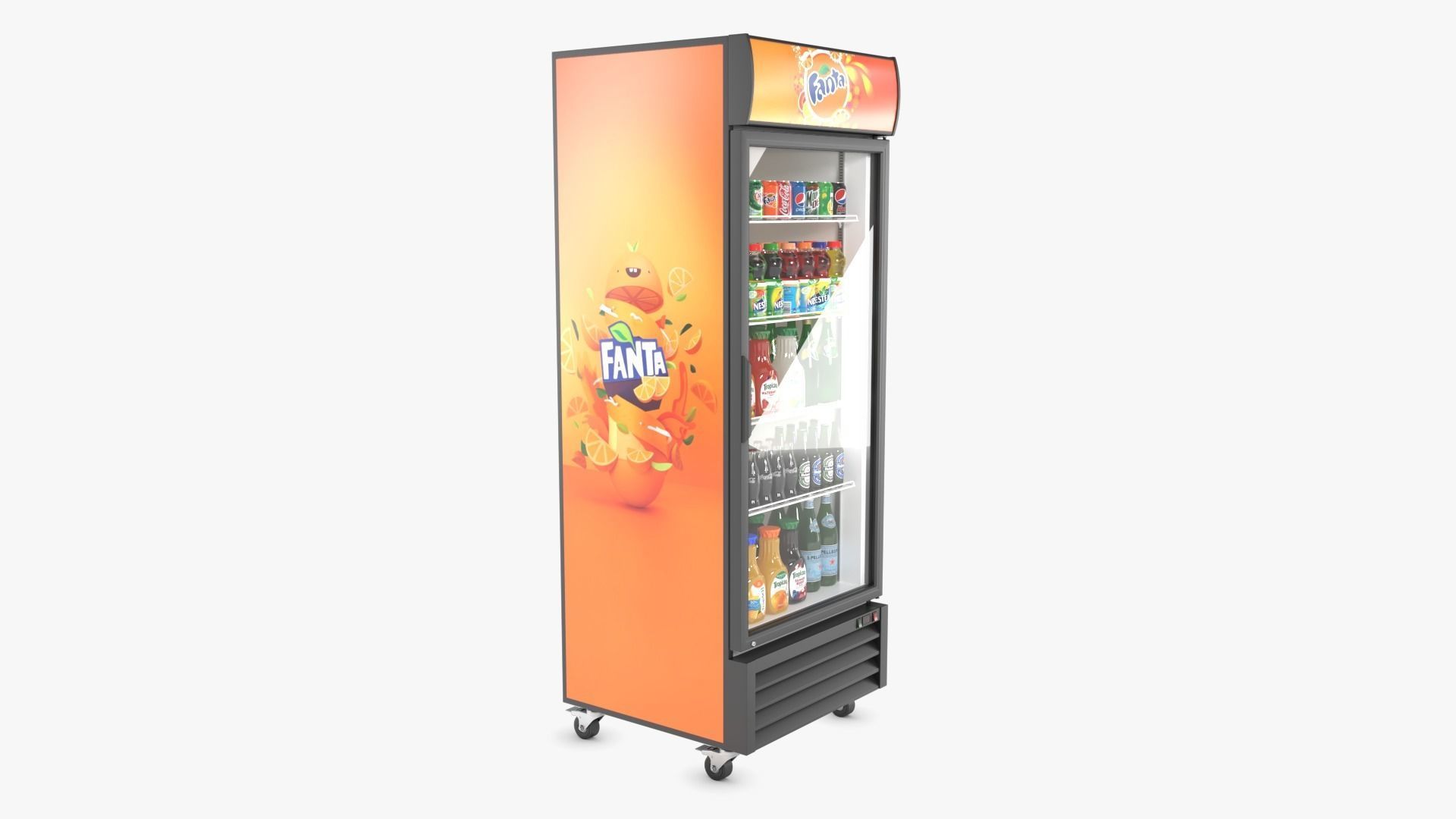 Display Fridge02 Low-poly 3D model_7