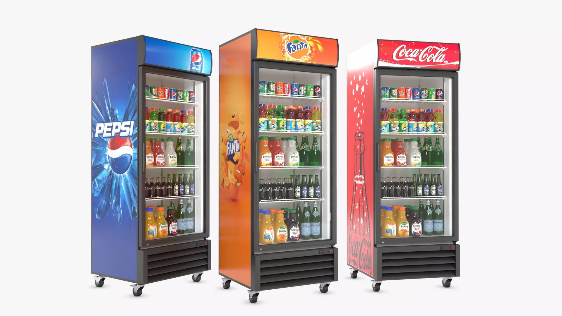 Display Fridge02 Low-poly 3D model_0