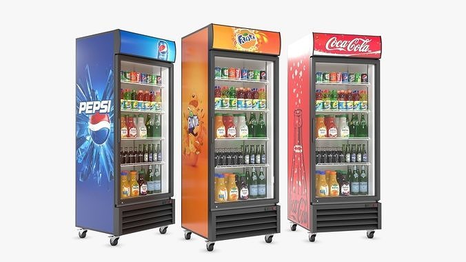 Display Fridge02 Low-poly 3D model