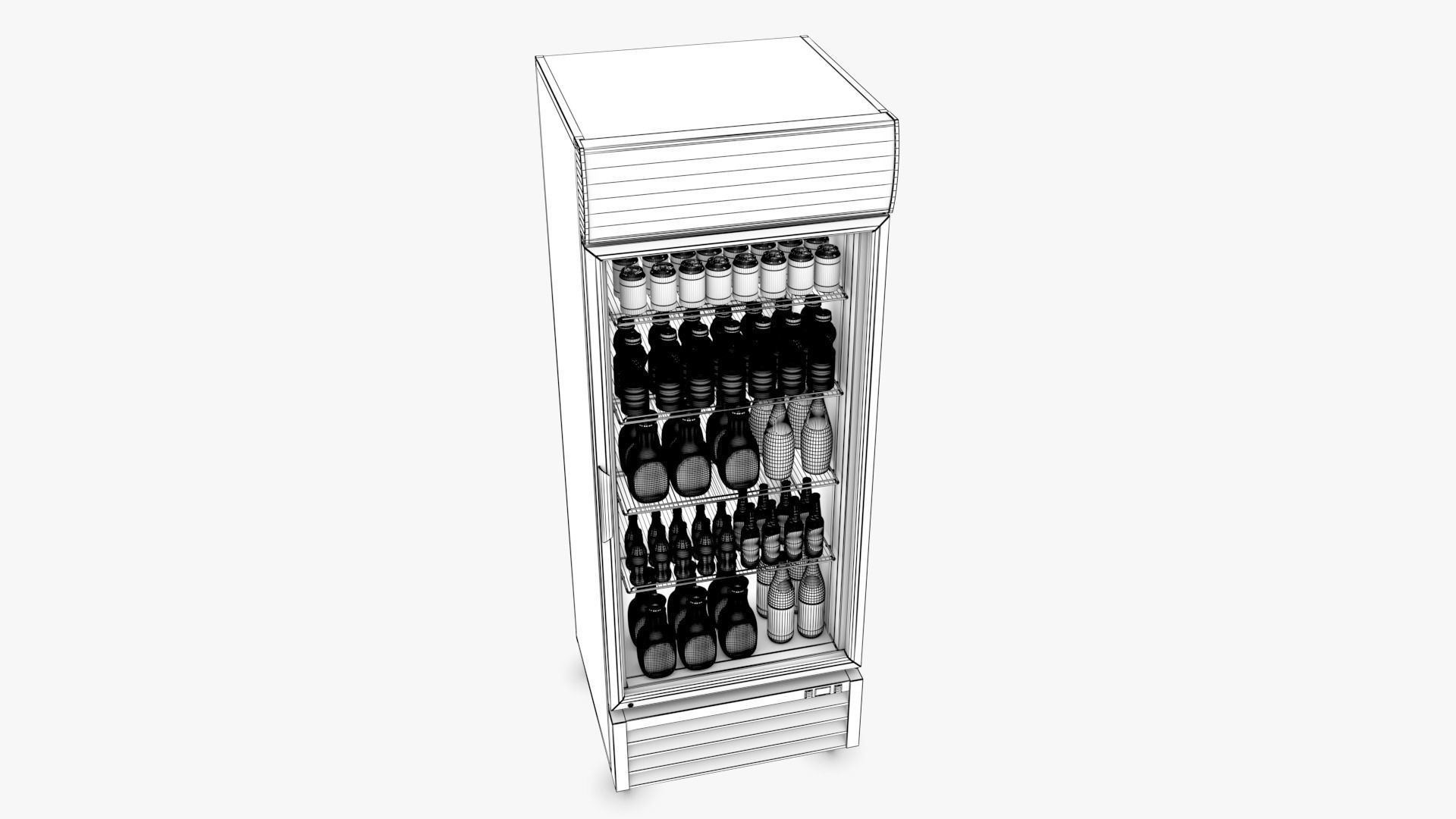 Display Fridge02 Low-poly 3D model_18