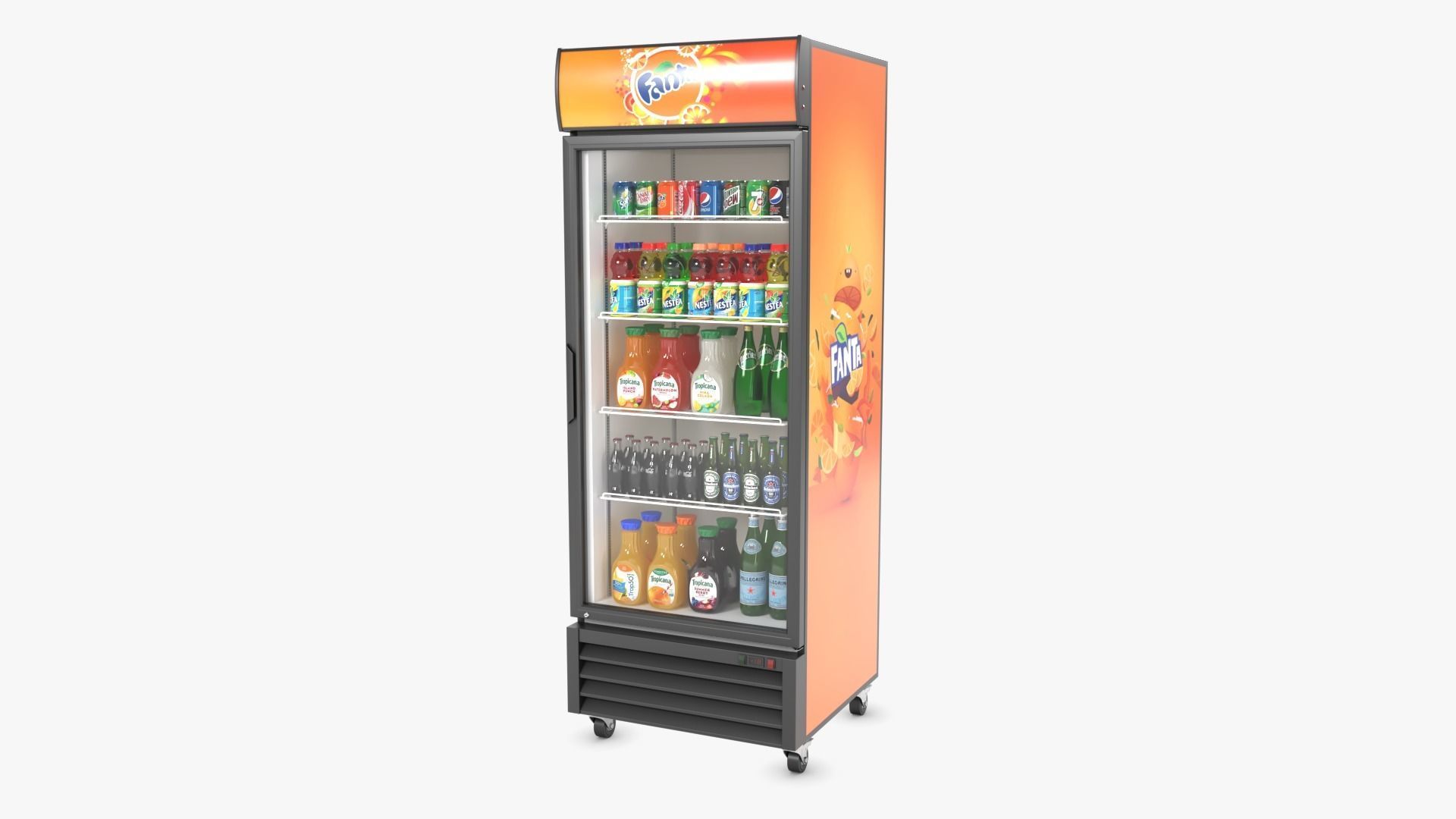 Display Fridge02 Low-poly 3D model_2
