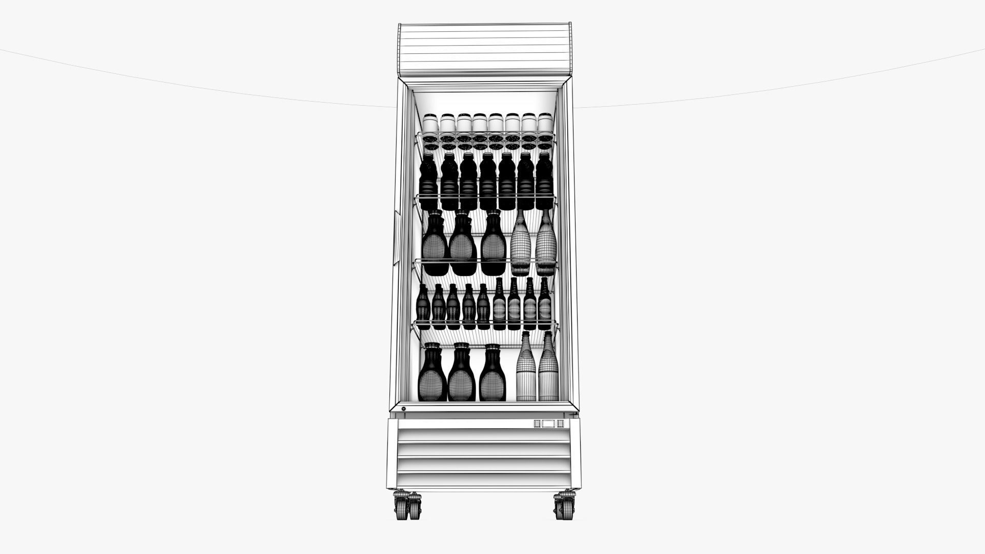 Display Fridge02 Low-poly 3D model_13