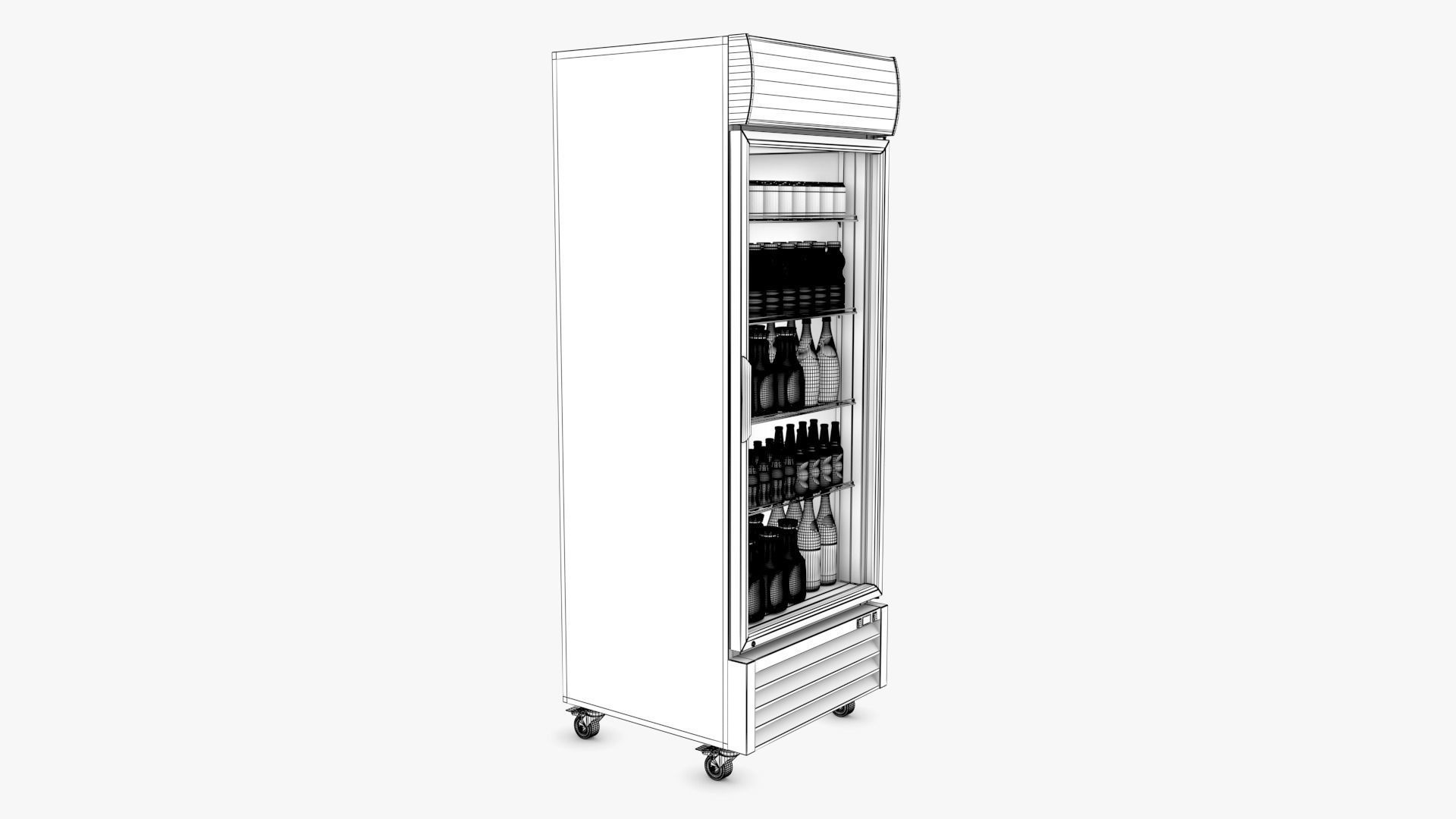 Display Fridge02 Low-poly 3D model_15