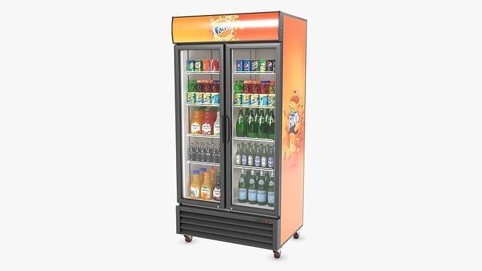 Display Fridge03 Low-poly 3D model
