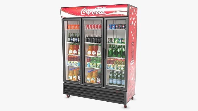 Display Fridge04 Low-poly 3D model 2