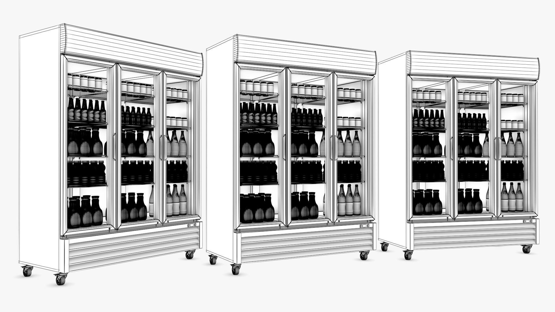 Display Fridge04 Low-poly 3D model_18