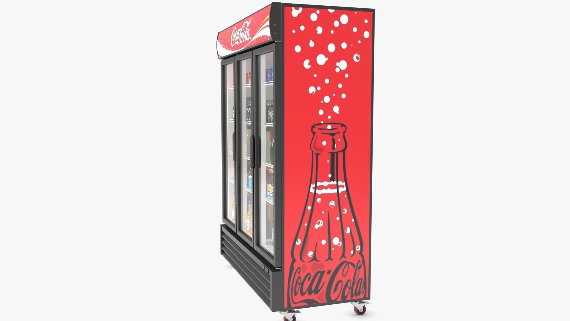 Display Fridge04 Low-poly 3D model_3