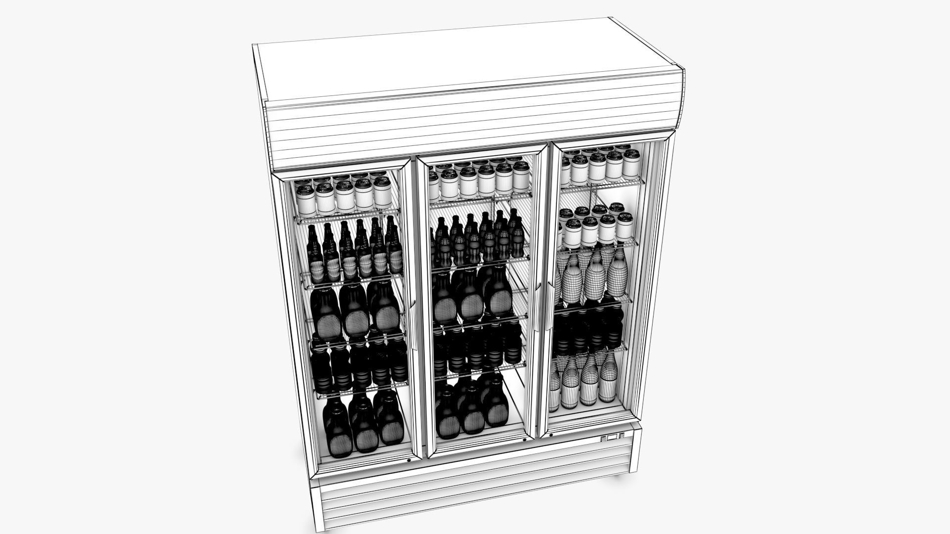 Display Fridge04 Low-poly 3D model_17