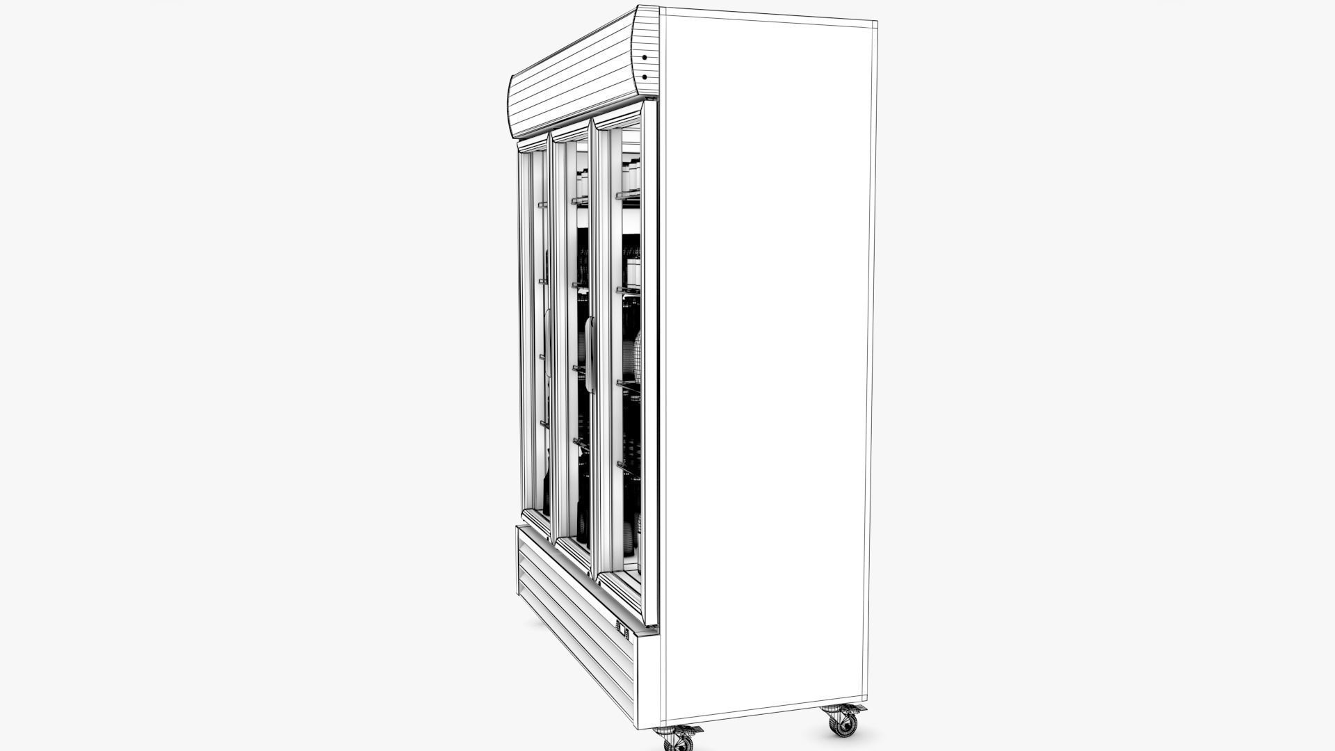Display Fridge04 Low-poly 3D model_11