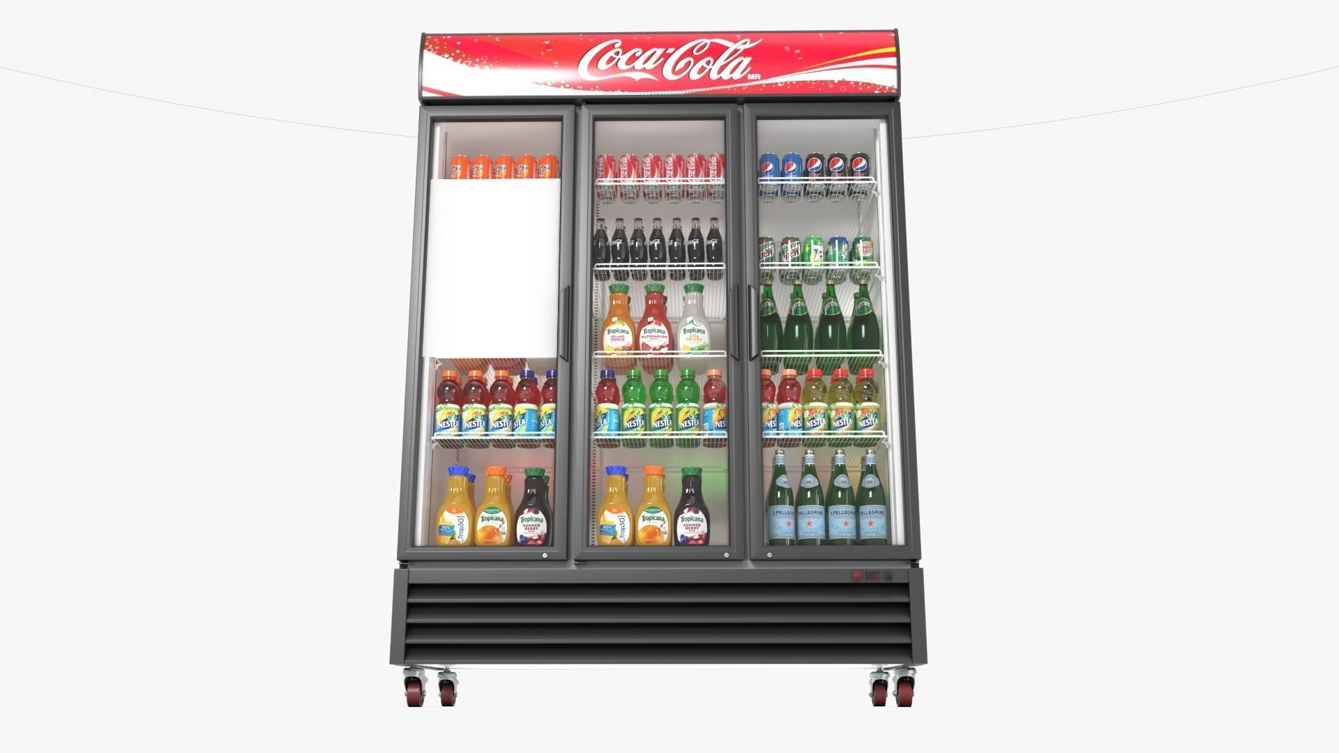 Display Fridge04 Low-poly 3D model_8