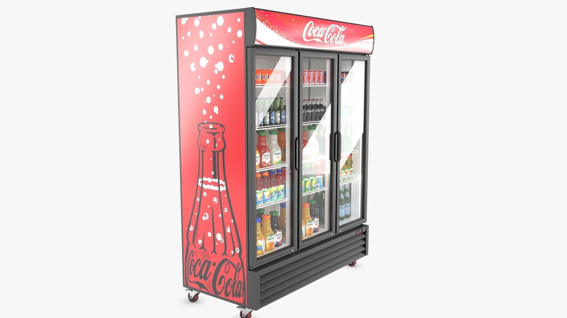 Display Fridge04 Low-poly 3D model_7