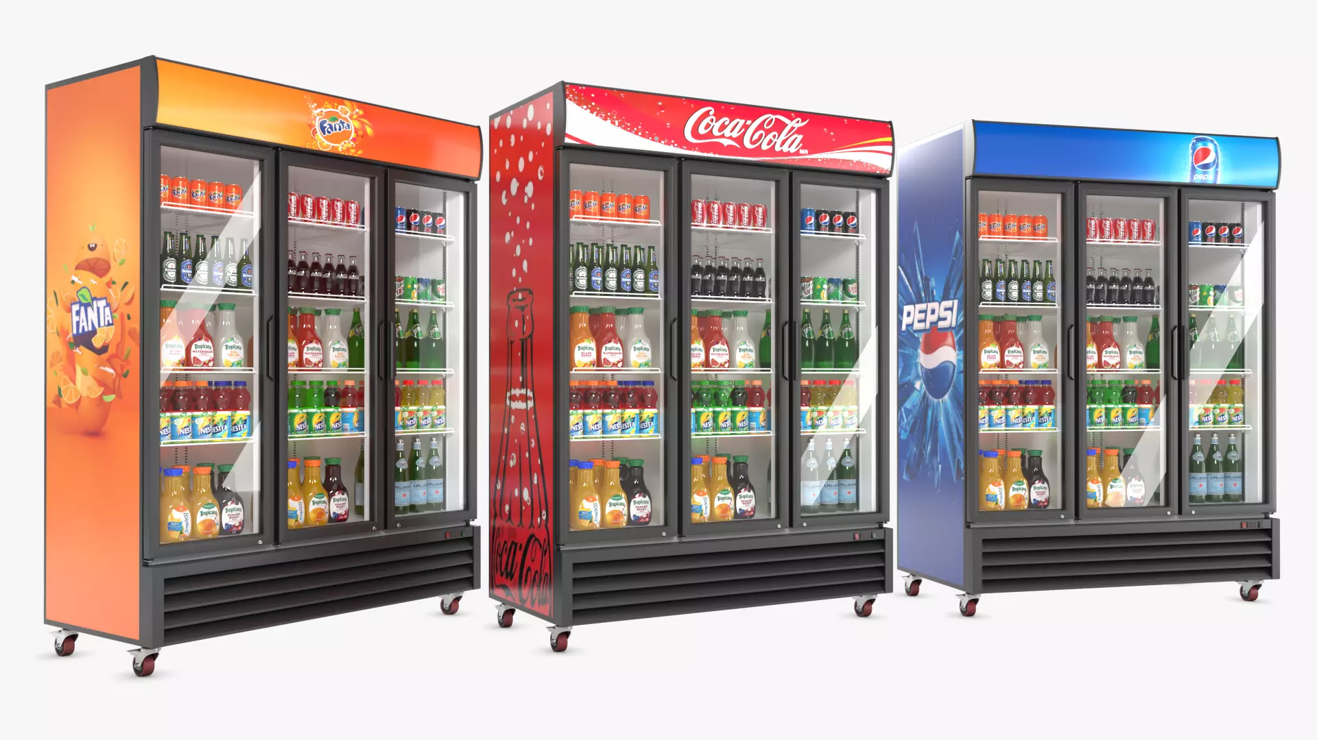 Display Fridge04 Low-poly 3D model_0