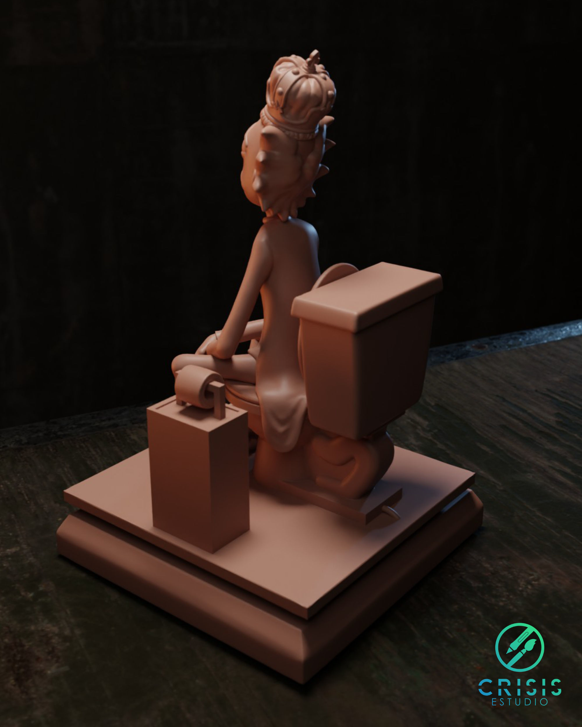 King of shit Rick and morty Fan Art Toy 3d print 3D print model_9
